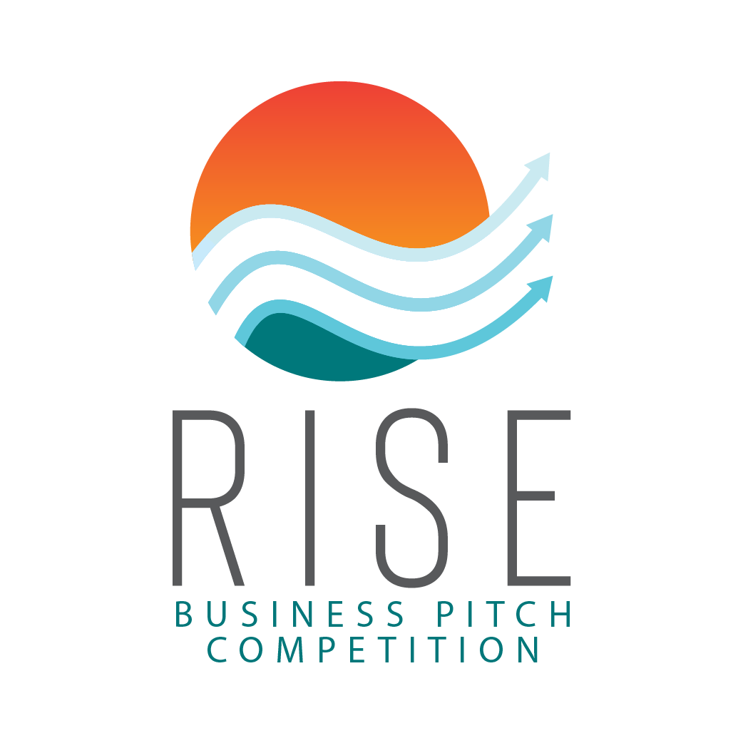 RISE Business pitch competition stacked logo vertical