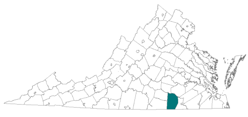 Brunswick County VA Map