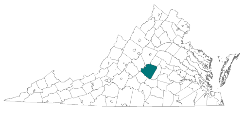 Buckingham County map<br />
