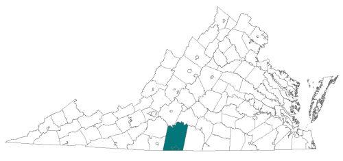 Danville & Pittsylvania County map